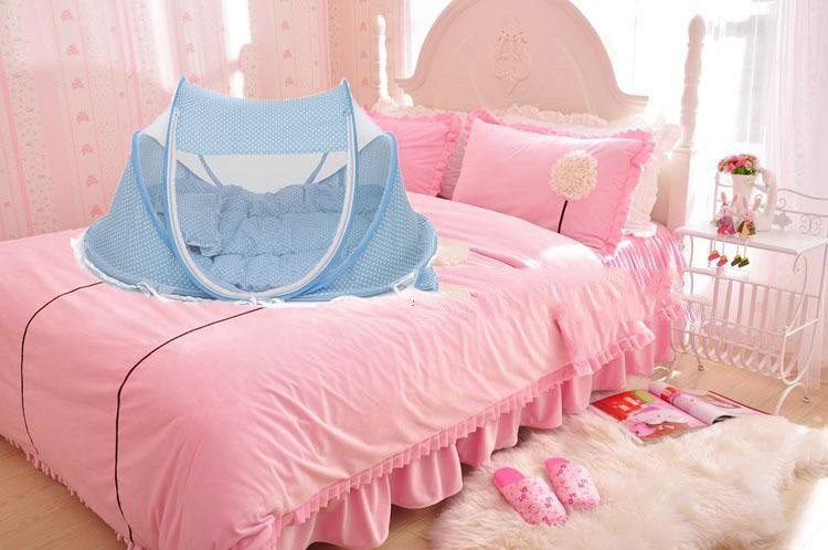 Load image into Gallery viewer, Foldable  Baby Bed Net With Pillow Net 2pieces Set
