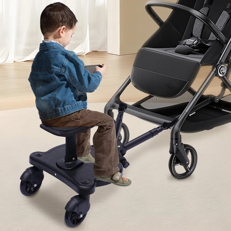 Load image into Gallery viewer, Universelles Kinderwagen-Stehbrett mit Sitz
