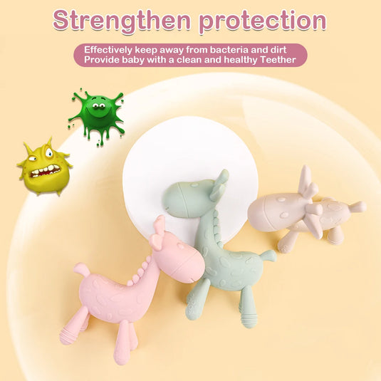 Silikon-Beißring für Babys: Niedlicher Reh-Teeth Protector