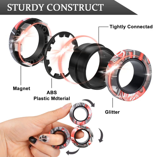 3 Stück Magnetische Ring Fidget Spinner