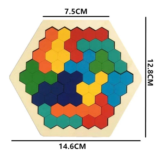 3D Sechseckige Holzpuzzles