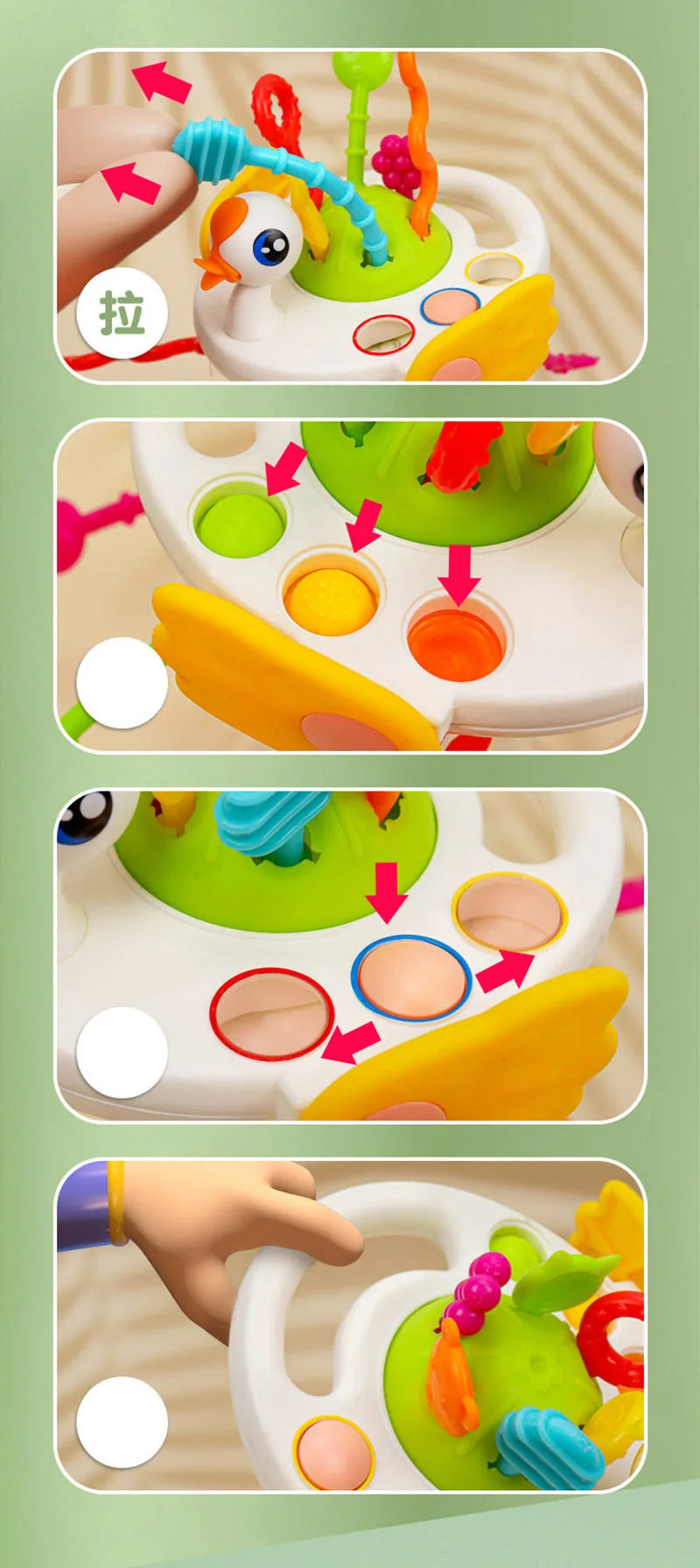 Load image into Gallery viewer, Montessori-Spielzeug für Babys: Zieh-Schnur-Sensory Toy
