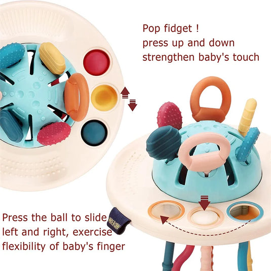 Montessori-Spielzeug für Babys: Zieh-Schnur-Sensory Toy