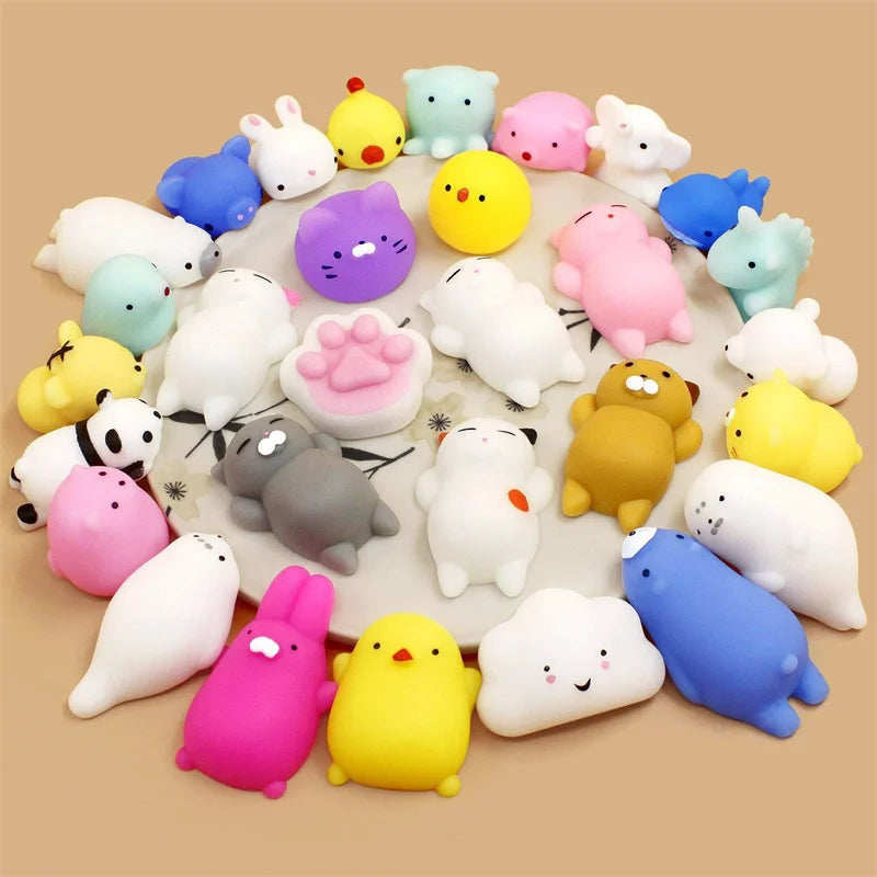 Load image into Gallery viewer, 50-5PCS Mochi Squishies Kawaii Anima Squishy Toys For Kids Antistress Ball Squeeze Party Favors Stress Relief Toys For Birthday
