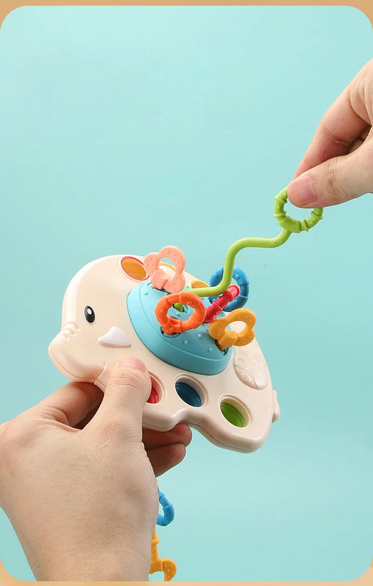 Montessori-Spielzeug für Babys: Zieh-Schnur-Sensory Toy